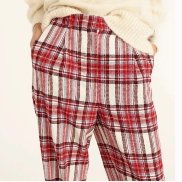 J. Crew Tapered-Leg Wool Pant in Vintage Plaid Size 10 - Picture 4 of 16
